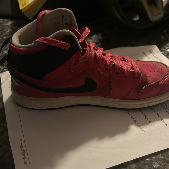Pink Girl Jordan Hi Tops- size 3 - Picture 6 of 8